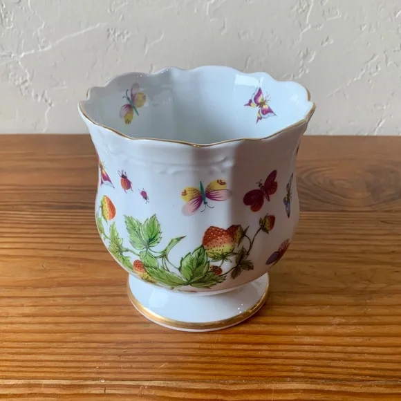 Lenwile Ardalt Butterfly Vase | Vintage Porcelain | Gold Trim Cottagecore - Picture 9 of 15